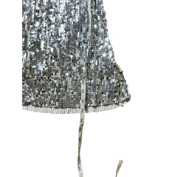 Weissman Women's Silver Leotard Silver Sequin Short Dress - Picture 4 of 5
